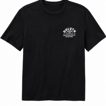 Black Relaxed Fit Graphic Crew Neck T-Shirt