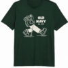 Dark Green Short-Sleeve Crewneck T-Shirt with Hiker Graphic