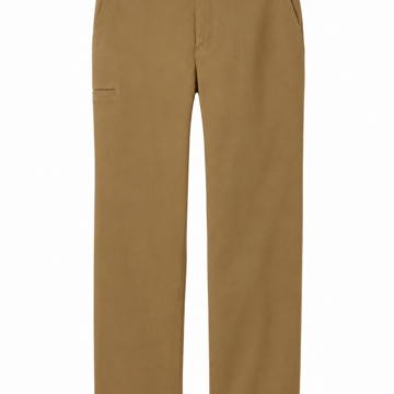 Khaki Straight-Fit Casual Pants