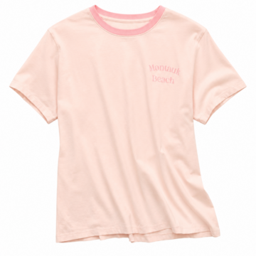 Light Pink Classic Crewneck Short-Sleeve T-Shirt
