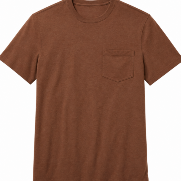Brown Heathered Pocket T-Shirt