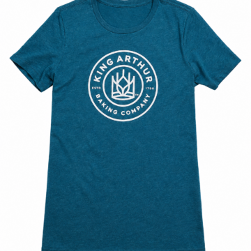 Heathered Dark Teal Blue Crew Neck T-Shirt