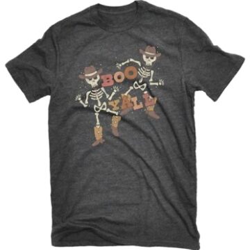 Dark Heather Grey Graphic Skeleton T-Shirt