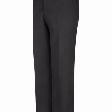 Black Straight-Leg Tailored Trousers with Creases